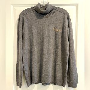 EUC MAISON LABICHE PARIS Gray Merino Wool Turtleneck Sweater Sz. XL L’elegant